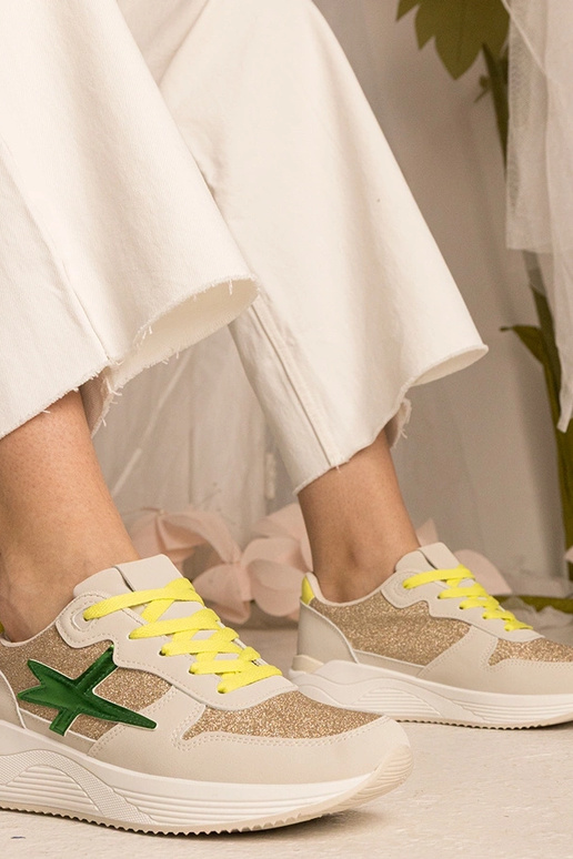 Smėlio spalvos moteriški sportiniai...