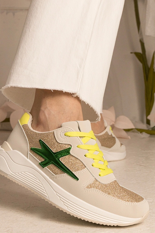 Smėlio spalvos moteriški sportiniai...