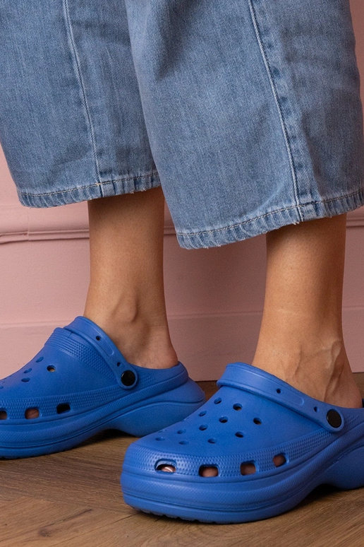 Mėlynos moteriškos uždaros šlepetės...