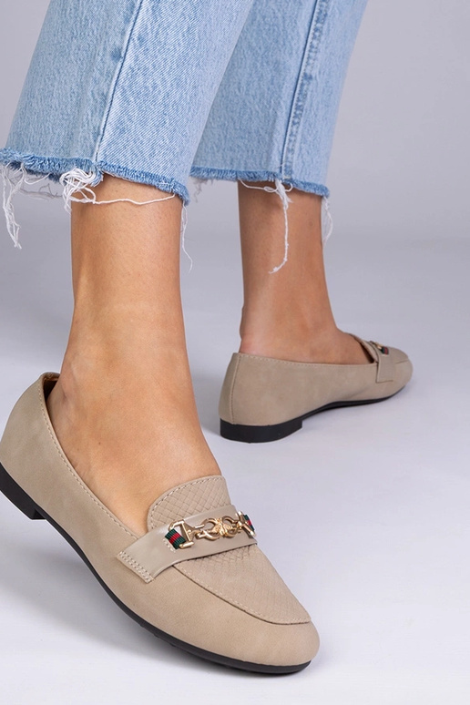 Juodi matiniai mokasinai su auksiniu...