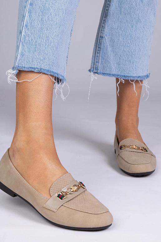 Juodi matiniai mokasinai su auksiniu...