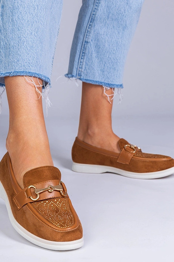 Rudi mokasinai iš dirbtinės...