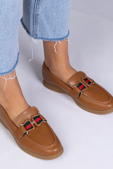 Smėlio spalvos mokasinai iš...