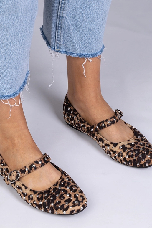 Mėlynos balerinos su kniedėmis ir...