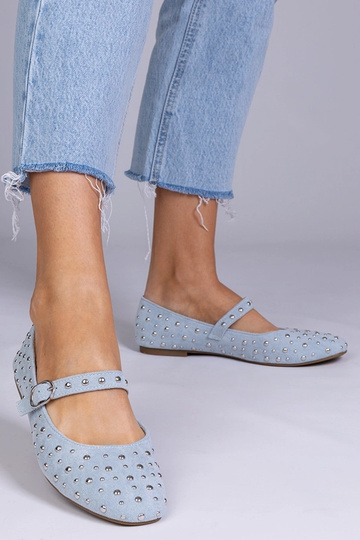 Smėlio spalvos balerinos su...