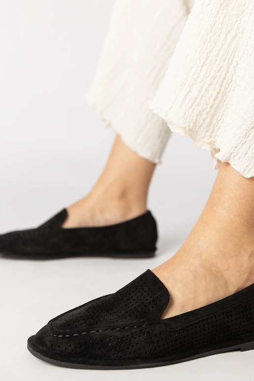 Balti mokasinai su cirkonio...