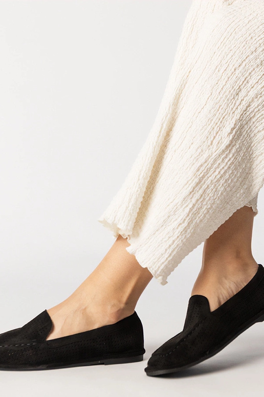 Balti mokasinai su cirkonio...