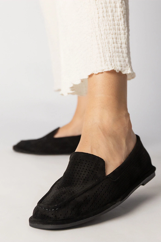 Balti mokasinai su cirkonio...