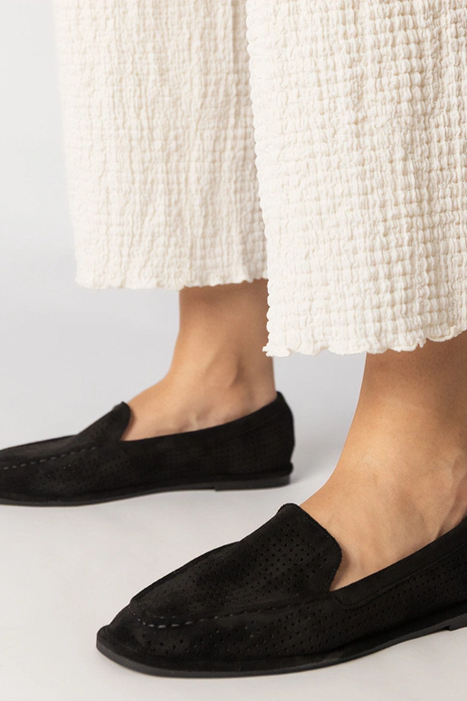 Balti mokasinai su cirkonio...