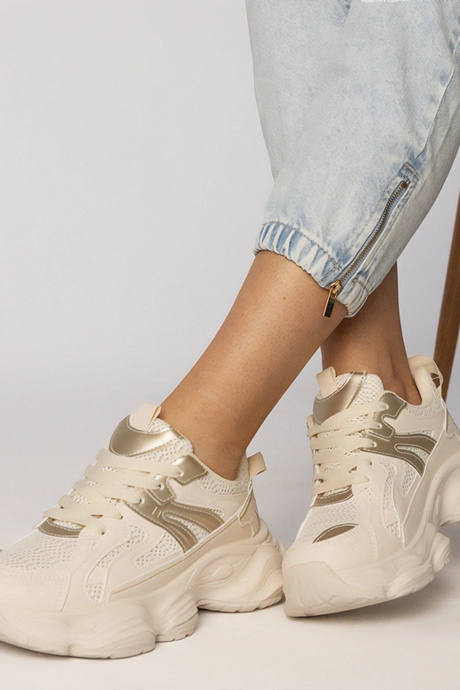 Smėlio spalvos moteriški sportiniai...