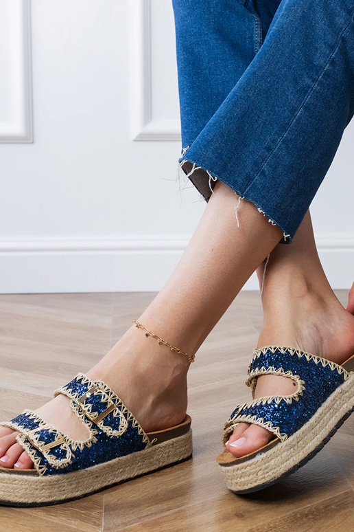 Rudos espadrilių tipo šlepetės su...