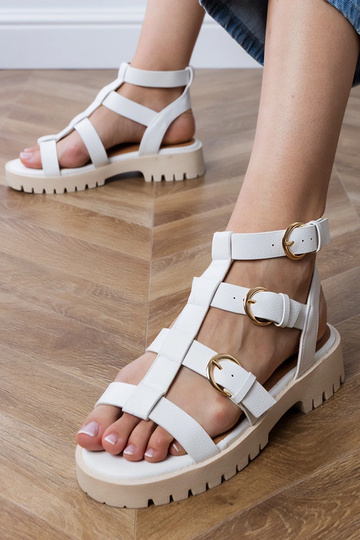 Rudi sandalai gladiatoriai užsegami ant kulkšnies, „Badana" 2