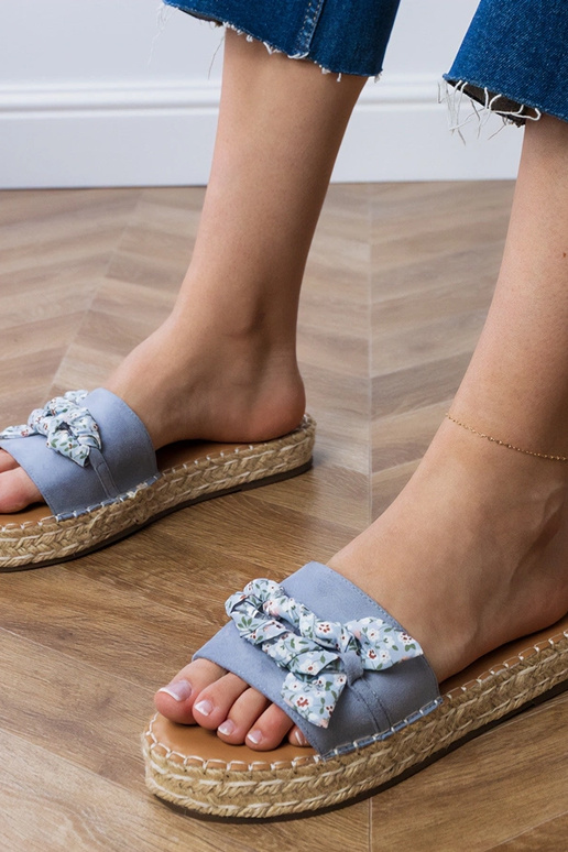Mėlynos espadrilės su kaspinėliu Kartis
