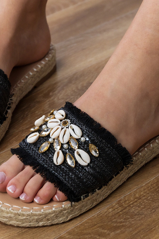 Rožinės espadrilių tipo šlepetės su...