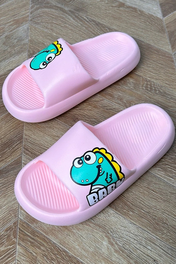 Rožinės vaikų šlepetės su...