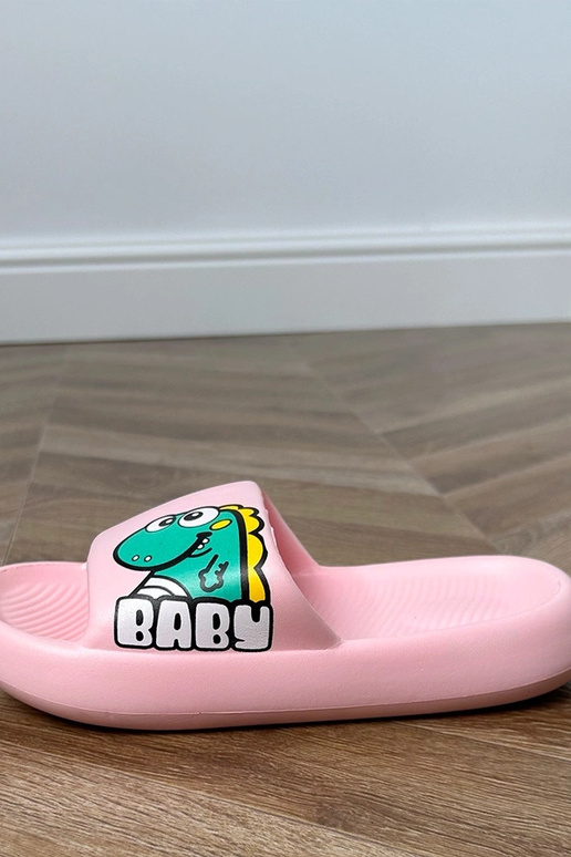 Rožinės vaikų šlepetės su spaudiniais... Rožinės vaikų šlepetės su spaudiniais...