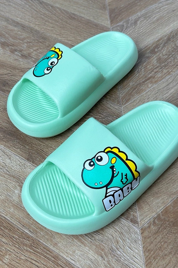 Žalios vaikų šlepetės su... 2