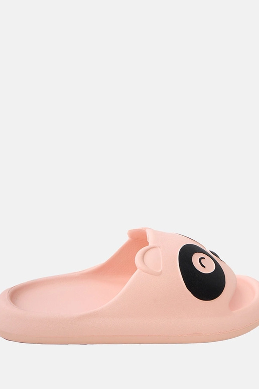 Rožinės vaikiškos šlepetės su pandų...