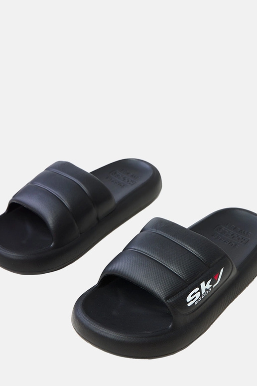 Juodos vyriškos guminės šlepetės Torwald