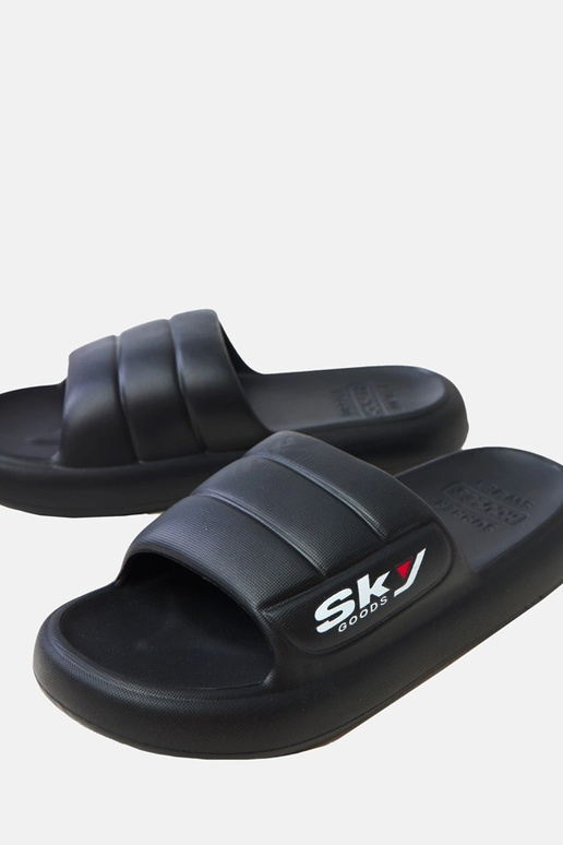 Juodos vyriškos guminės šlepetės Torwald