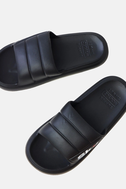 Juodos vyriškos guminės šlepetės Torwald