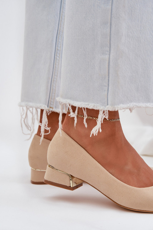 Bateliai Ant žemo kulno I Szpiczastymi Noskami smėlio spalvos Terilara