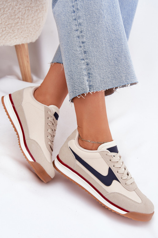 sportiniai bateliai Sneakers modelio batai Moteriškas smėlio spalvos Zerina