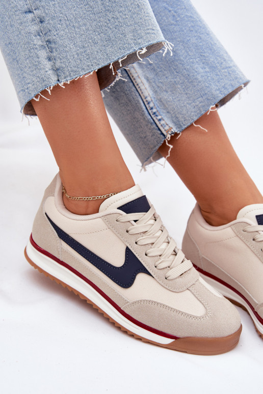 sportiniai bateliai Sneakers modelio batai Moteriškas smėlio spalvos Zerina