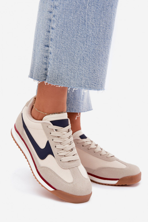sportiniai bateliai Sneakers modelio batai Moteriškas smėlio spalvos Zerina