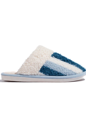 Šiltos dryžuotos šlepetės