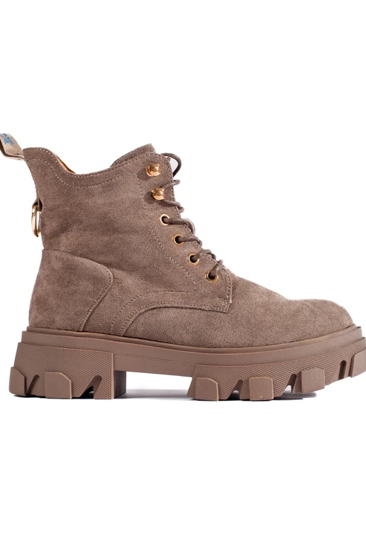 iš zomšos moteriški batai ant storo pado