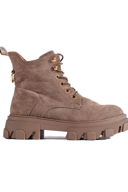 iš zomšos moteriški batai ant storo pado