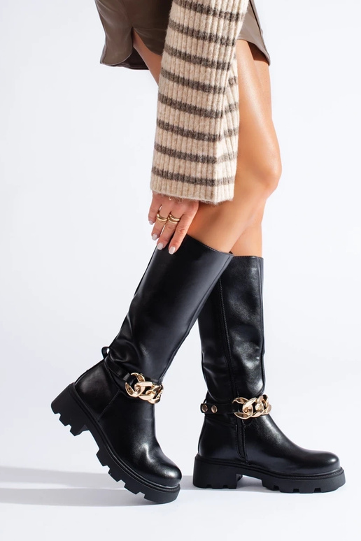 Ilgaauliai batai su grandine iš...