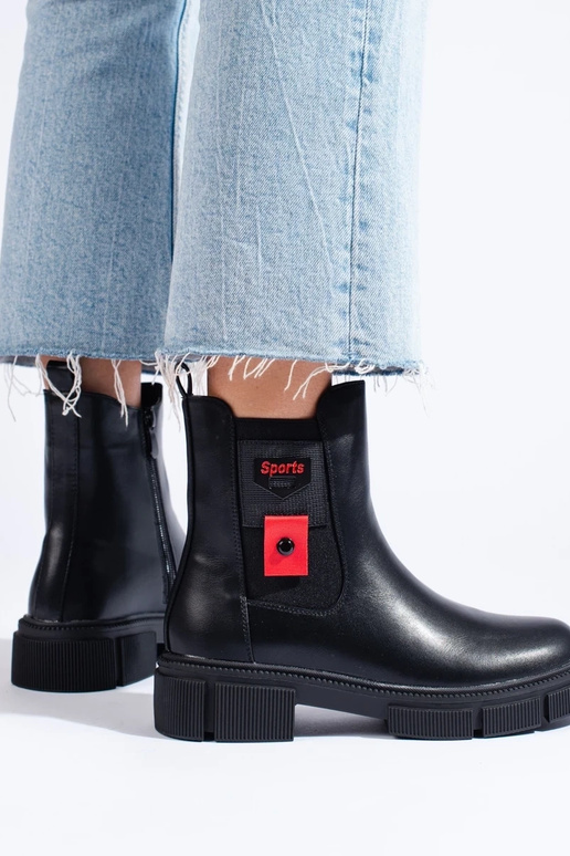 juodos spalvos Moteriški batai su...