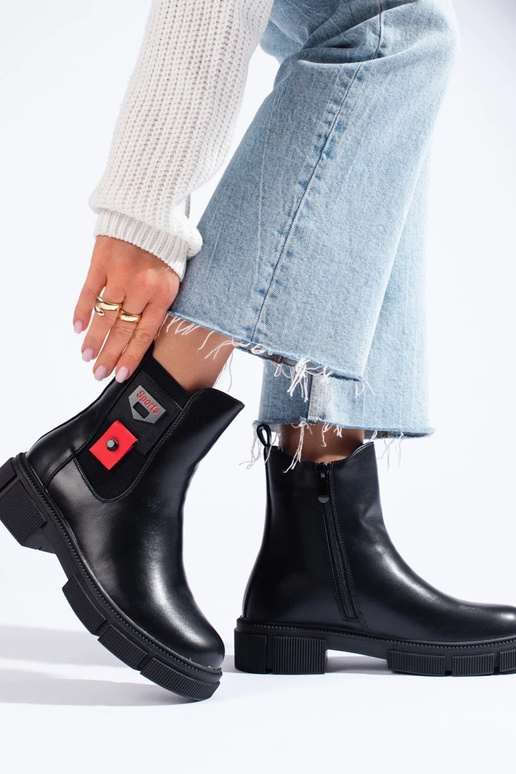 juodos spalvos Moteriški batai su...