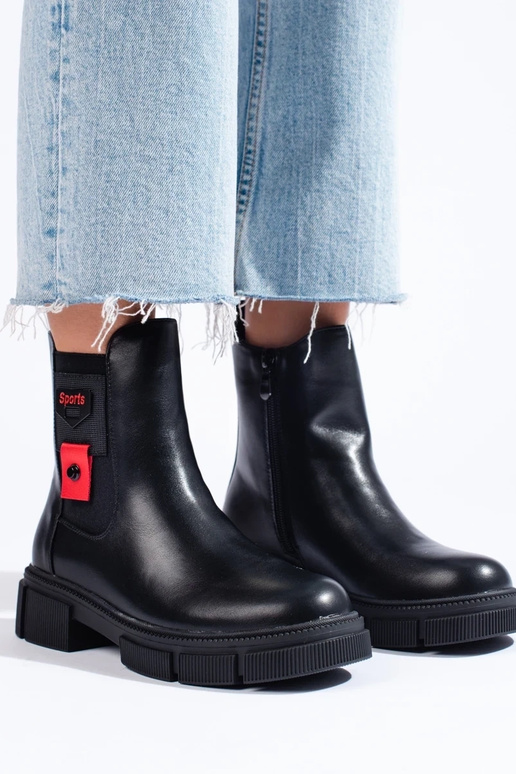 juodos spalvos Moteriški batai su...