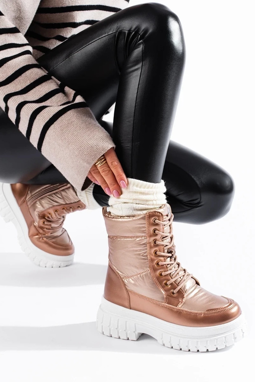 aukso spalvos Moteriški sniego batai... aukso spalvos Moteriški sniego batai...