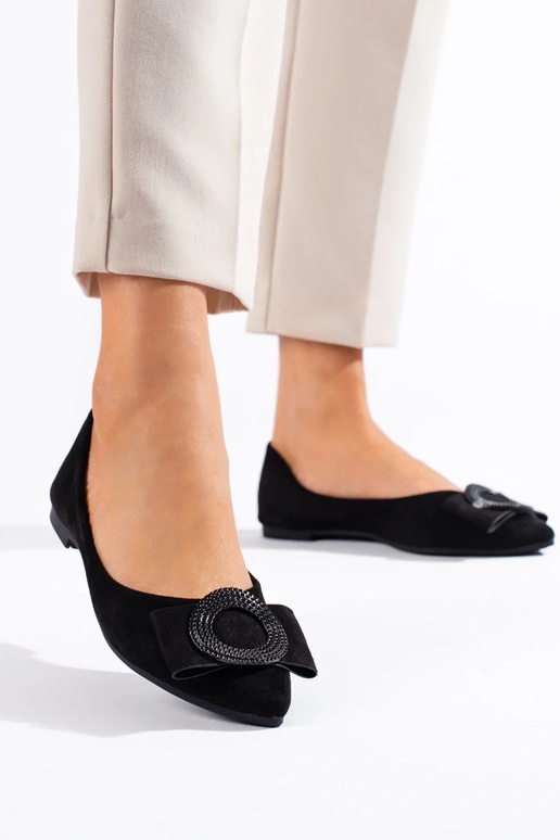 iš zomšos balerinos Shelovet juodos... iš zomšos balerinos Shelovet juodos...