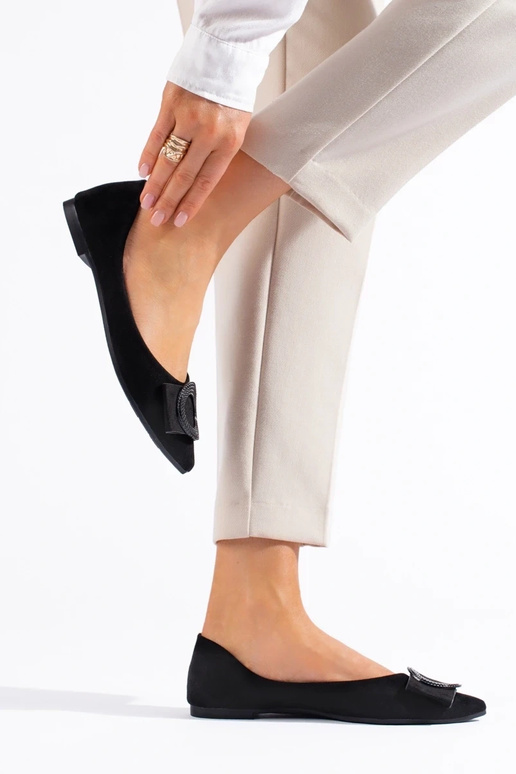 iš zomšos balerinos Shelovet juodos... iš zomšos balerinos Shelovet juodos...