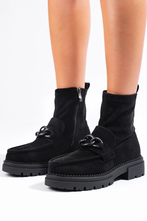 juodos spalvos moteriški batai su... juodos spalvos moteriški batai su...