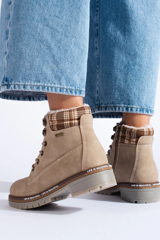 batai moterų smėlio spalvos iš...