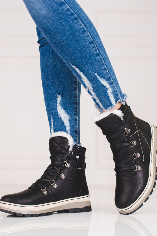 juodos spalvos Moteriški batai su...