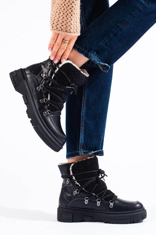 juodos spalvos Moteriški sniego batai...