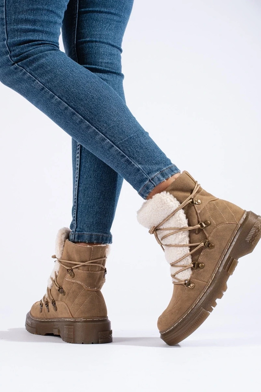 rudos spalvos Moteriški sniego batai...