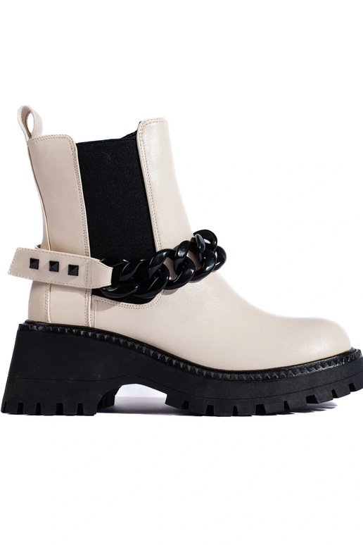 Moteriški batai su grandine smėlio... Moteriški batai su grandine smėlio...