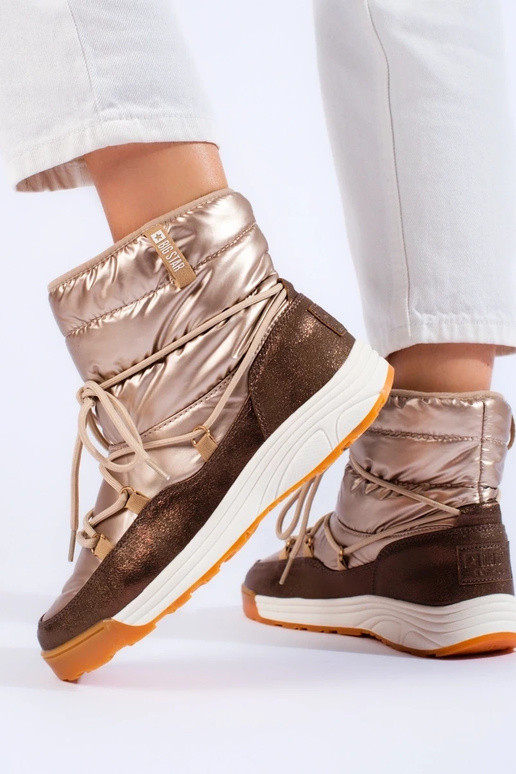 Trumpi aukso spalvos sniego batai BIG...