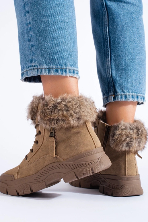 rudos spalvos Moteriški batai su... rudos spalvos Moteriški batai su...