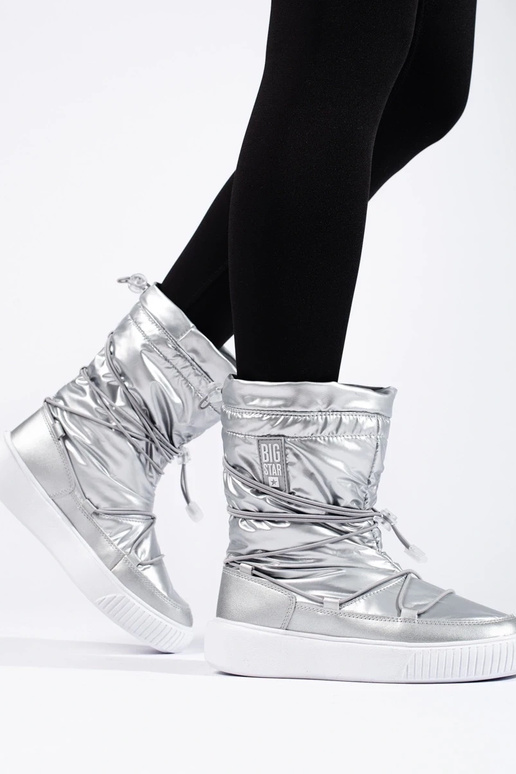 Moteriškas izoliuoti sidabras sniego...