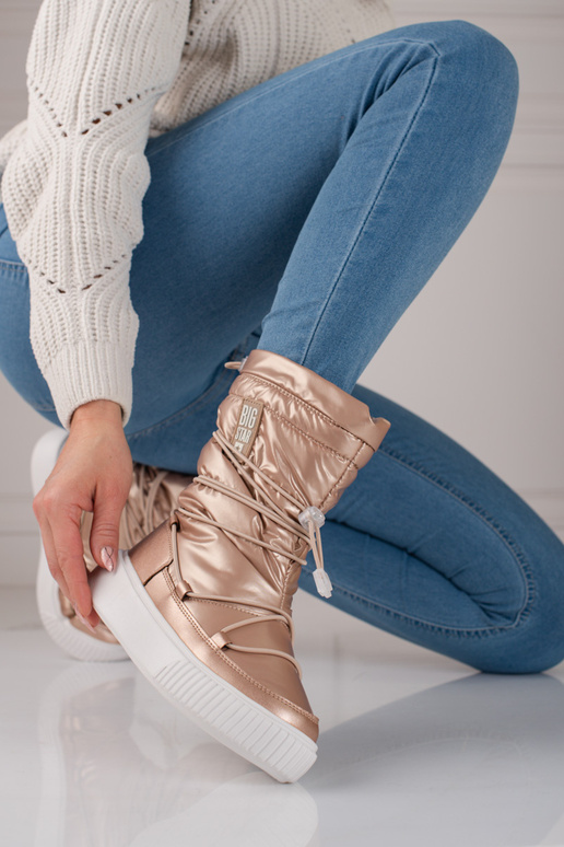 aukso spalvos Moteriški sniego batai...