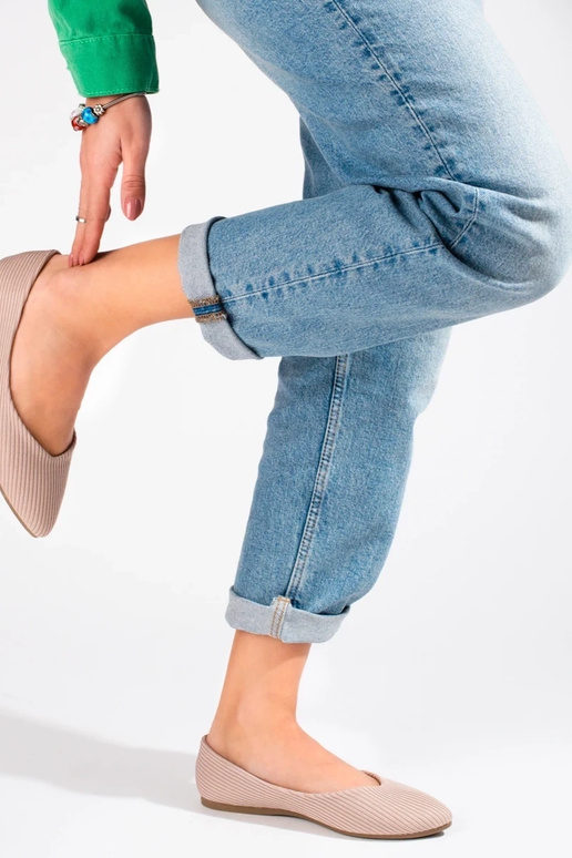 tekstiliniai balerinos Vinceza smėlio...